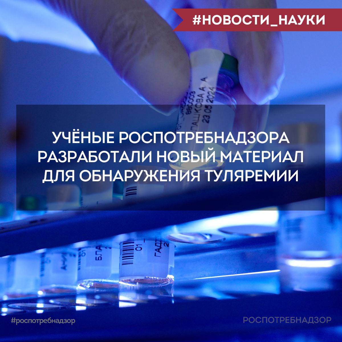 Роспотребнадзор VK Что такое туляремия Туляремия это природно очаговое инфекционное заболевание передающееся через укусы насекомых контакт с зараженными животными а также через воду и пищу Иногда её называют малой чумой и она относится к особо опасным инфекциям Что разработали ученые Ставропольский научно исследовательский противочумный институт Роспотребнадзора создал новый магнитный материал для обнаружения бактерий туляремии в окружающей среде Этот материал называется магнитным иммуносорбентом Как это работает В состав материала входят мелкие магнитные частицы которые связываются с бактериями туляремии При анализе почвы или воды эти частицы притягивают бактерии если они присутствуют в образце Метод позволяет выявлять крайне малые количества бактерий в 1  0  0  0   раз меньше чем традиционные методы что обеспечивает раннее обнаружение болезни   Новый подход поможет врачам быстрее и точнее диагностировать туляремию что предотвратит распространение заболевания и защитит здоровье людей Эта технология значительный шаг вперед в борьбе с инфекциями и улучшении диагностики заболеваний