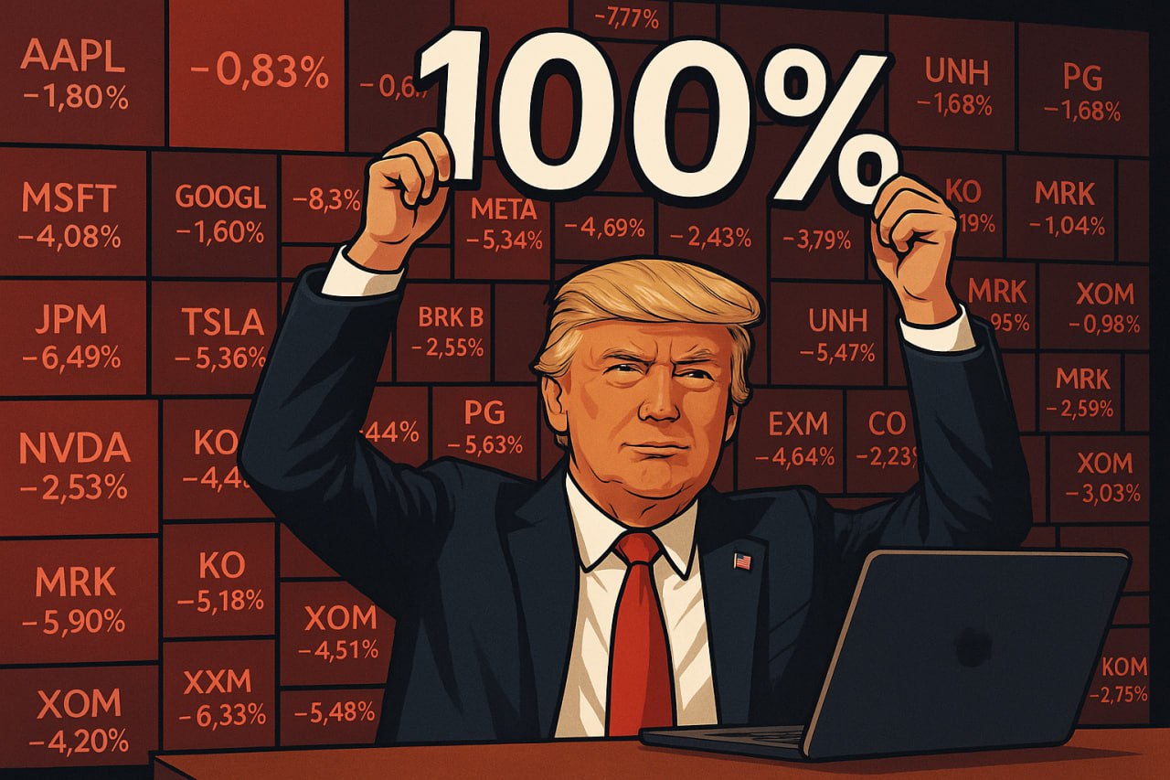 Тарифы Трампа начнут действовать сегодня  Дональд заявил, что пошлины вступят в силу в полночь 7 августа и США начнут поступать «миллиарды долларов»  Также вводятся 100% тарифы на все полупроводники, ввозимые в США, кроме тех, которые производятся в Америке  Надеемся, что эти миллиарды долларов не потекут из крипты   Crypto
