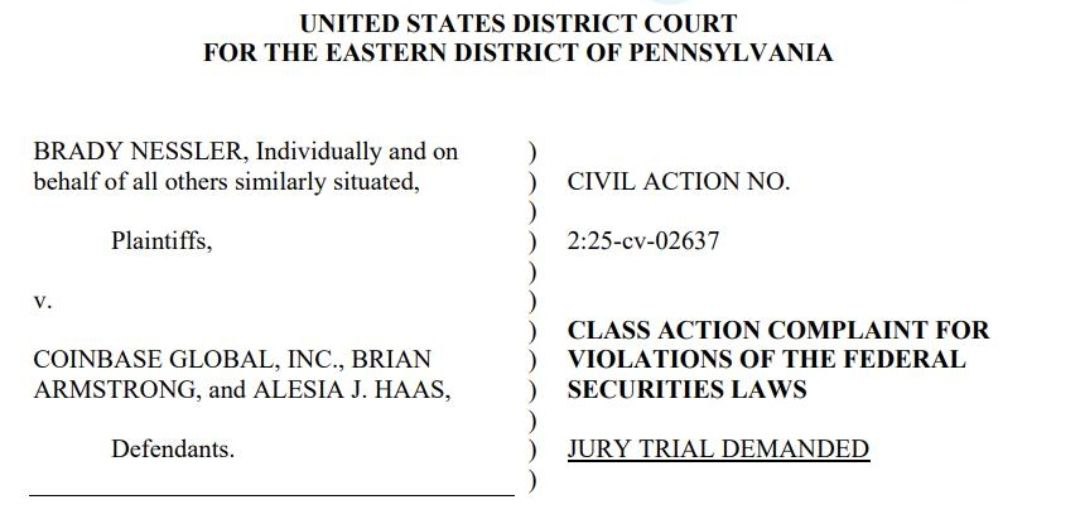 На биржу Coinbase снова подали в суд Американскую криптобиржу Coinbase и её руководство обвиняют в сокрытии критически важной информации и халатности при защите данных пользователей. Инвесторы подали коллективный иск с требованием компенсации убытков после резкого падения акций. Иск подан от лица всех, кто покупал акции Coinbase с 14.04.2021 по 14.05.2025. КриптоТрейдер 888: КАНАЛ ЧАТ MEXC - биржа с самыми низкими комиссиями на торговлю