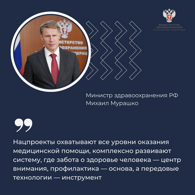 Минздрав России  VK    ‍ ‍  Михаил Мурашко: Молодые ученые — движущая сила прогресса в медицине  Министр здравоохранения РФ Михаил Мурашко направил приветствие участникам и гостям IV научно-образовательного форума «Медицина молодая».  Минздрав России активно поддерживает молодежные инициативы, создавая целую экосистему для развития молодых ученых.  Например, конкурс «Медицина молодая» помогает не только выявлять талантливых ученых со всей России, включая новые регионы, а также страны СНГ, но и обеспечивать их сопровождение на всех этапах — от идеи до практического внедрения результатов их работы.  — Это важнейший фактор успеха, который позволяет инновационным проектам выходить за рамки лабораторий и находить применение в реальной клинической практике, — сказал министр.    Лауреаты и победители конкурса могут представлять свои проекты на Петербургском международном экономическом форуме и других крупнейших российских и международных площадках, а также на Российской неделе здравоохранения.  Проекты и разработки активно обсуждаются на:    Заседаниях рабочих групп Министерства промышленности и торговли Российской Федерации,    Ярмарке продуктовых разработок в медицине и здравоохранении.  Многие инновационные клинические протоколы, разработанные в рамках проекта, уже нашли успешное применение в клинической практике, в том числе в реабилитации участников СВО.