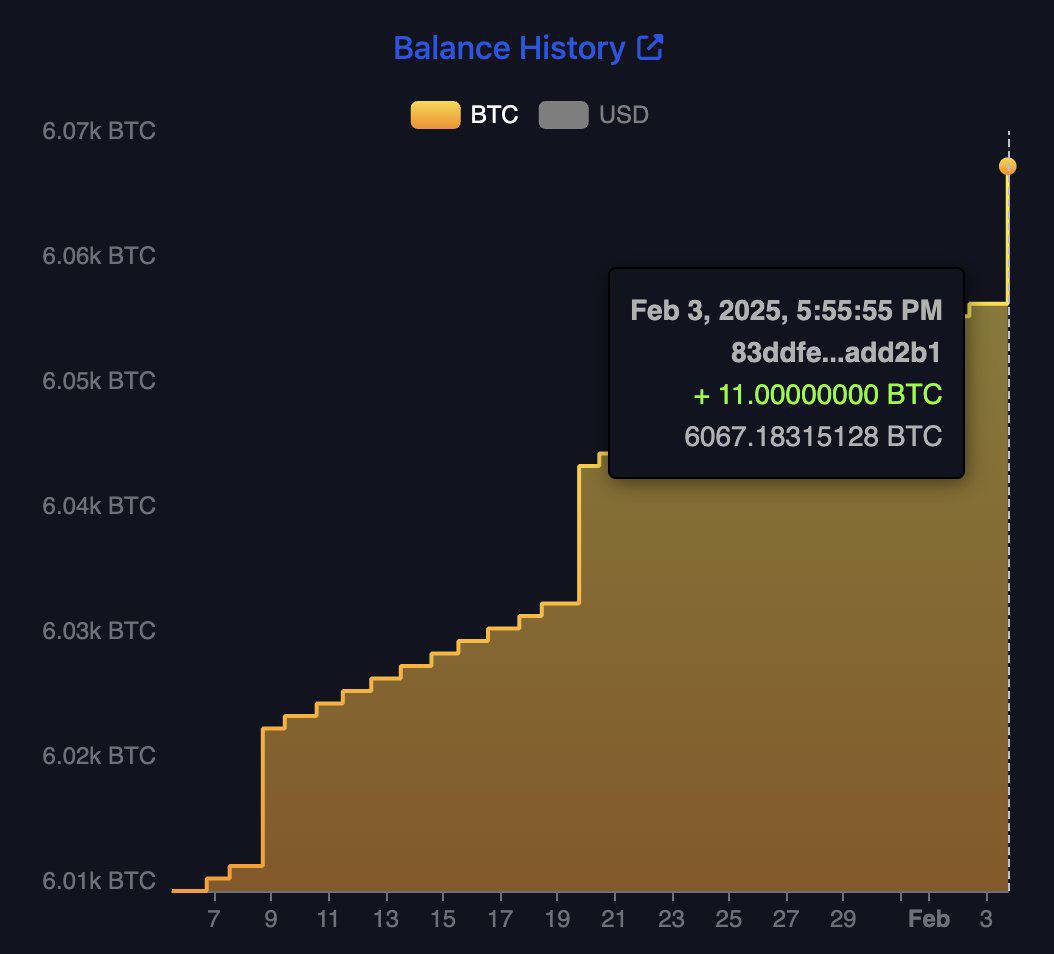 Сальвадор купил еще 11 BTC на сумму > $1,1 млн для своего стратегического резерва BTC.