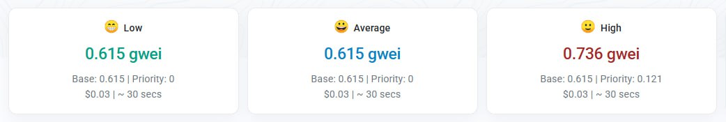 Комиссии вновь упали до минимума Gwei в сети Ethereum — 0,7. Простая транзакция обойдётся в $0,03. С такими комиссиями скоро L2 будут не нужны. Зарабатываем вместе Чат Экосистема Crypton