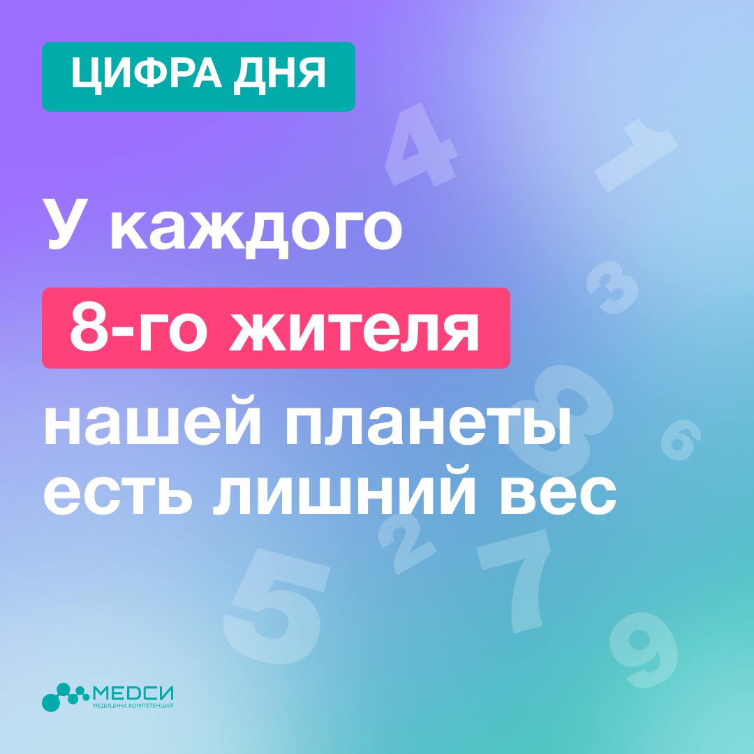 Согласно исследованиям ВОЗ, в 2022 году более 2,5 миллиардов взрослых людей по всему миру имели лишний вес, при этом у 890 миллионов из них было диагностировано ожирение. Эти показатели постоянно увеличиваются не только среди взрослого населения. Лишний вес был выявлен у 390 миллионов детей 5-19 лет, а диагноз «ожирение» поставлен 160 миллионам из них. По прогнозам, к 2035 году проблема избыточного веса затронет больше половины людей по всему миру.