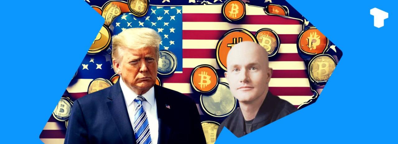 Ожидают, что Дональд Трамп встретится с генеральным директором Coinbase Брайаном Армстронгом в частном порядке для обсуждения кадровых назначений. Трамп сообщил, что в случае избрания он сформирует президентскую консультативную комиссию, которая станет заниматься вопросами биткоина и криптовалют.  Ранее Coinbase подала в суд на SEC, публично раскритиковав отсутствие ясности в регулировании. Компания также основала Stand With Crypto, некоммерческую организацию, занимающуюся продвижением криптовалютной политики и законодательства.    Телеграм  Х     Сообщество  Источник