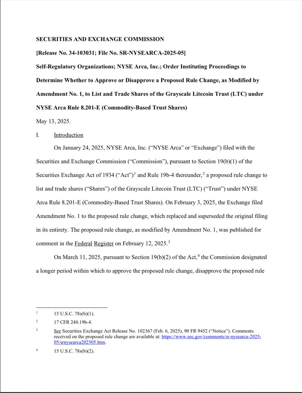 SEC отложила принятие решения по заявке Grayscale на запуск Litecoin-ETF. Оставайтесь в курсе последних новостей вместе с