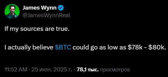 Джеймс Уинн прогнозирует падение ВТС до $78к Трейдер, нашумевший миллиардными лонгами и многомиллионными ликвидациями в оба направления, поделился своими прогнозами по рынку С учетом его «успехов» — стоит относиться к его словам, как к словам Хамахи один из лучших на рынке реверсивных индикаторов Ну что — лонгуем? Crypto