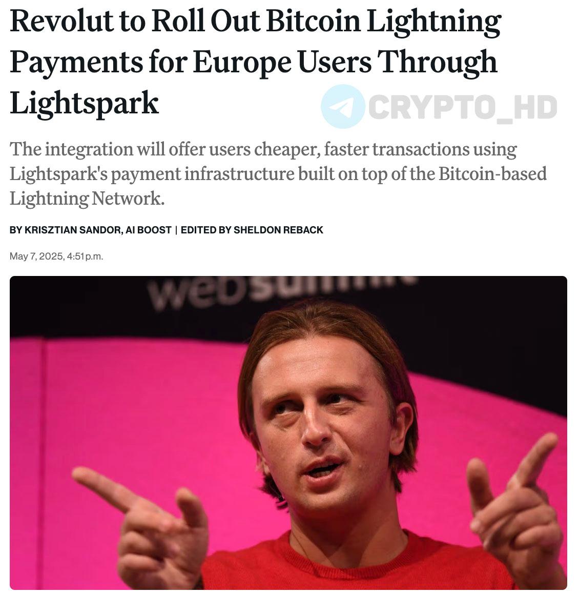 Банк Revolut интегрирует BTC-платежи через Lightning Network для пользователей из ЕС – coindesk Crypto Headlines