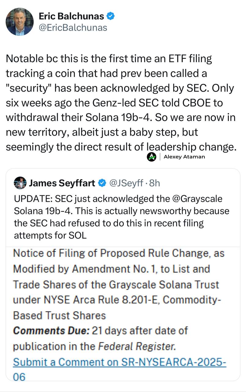 SEC приняла на рассмотрение заявку на запуск SOL ETF от Grayscale    Ataman     Чат   Circle 1%   Bybit     BingX     OKX