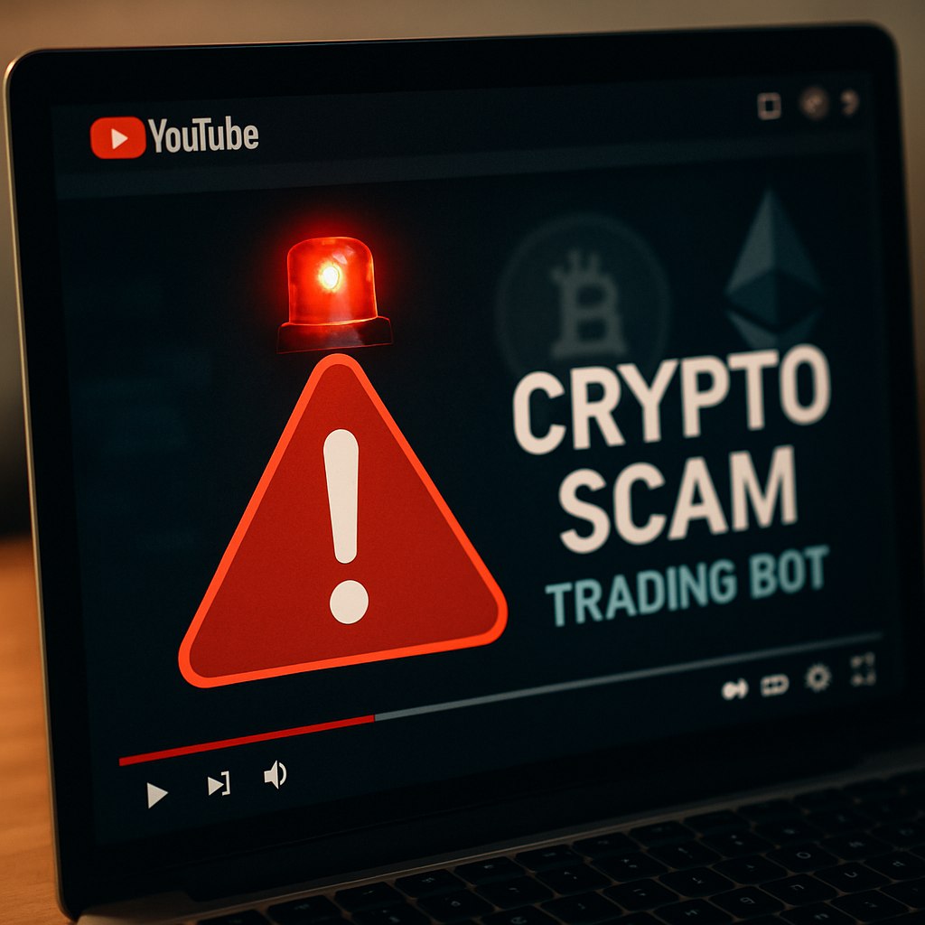 На YouTube выявлена масштабная схема мошенничества с крипто-торговыми ботами, в результате которой было украдено 256 ETH.   Злоумышленники захватили устаревшие аккаунты, которые ранее публиковали новости и советы по инвестициям в криптовалюту, чтобы продвигать фальшивые торговые боты, обманывающие пользователей.    SQUAD