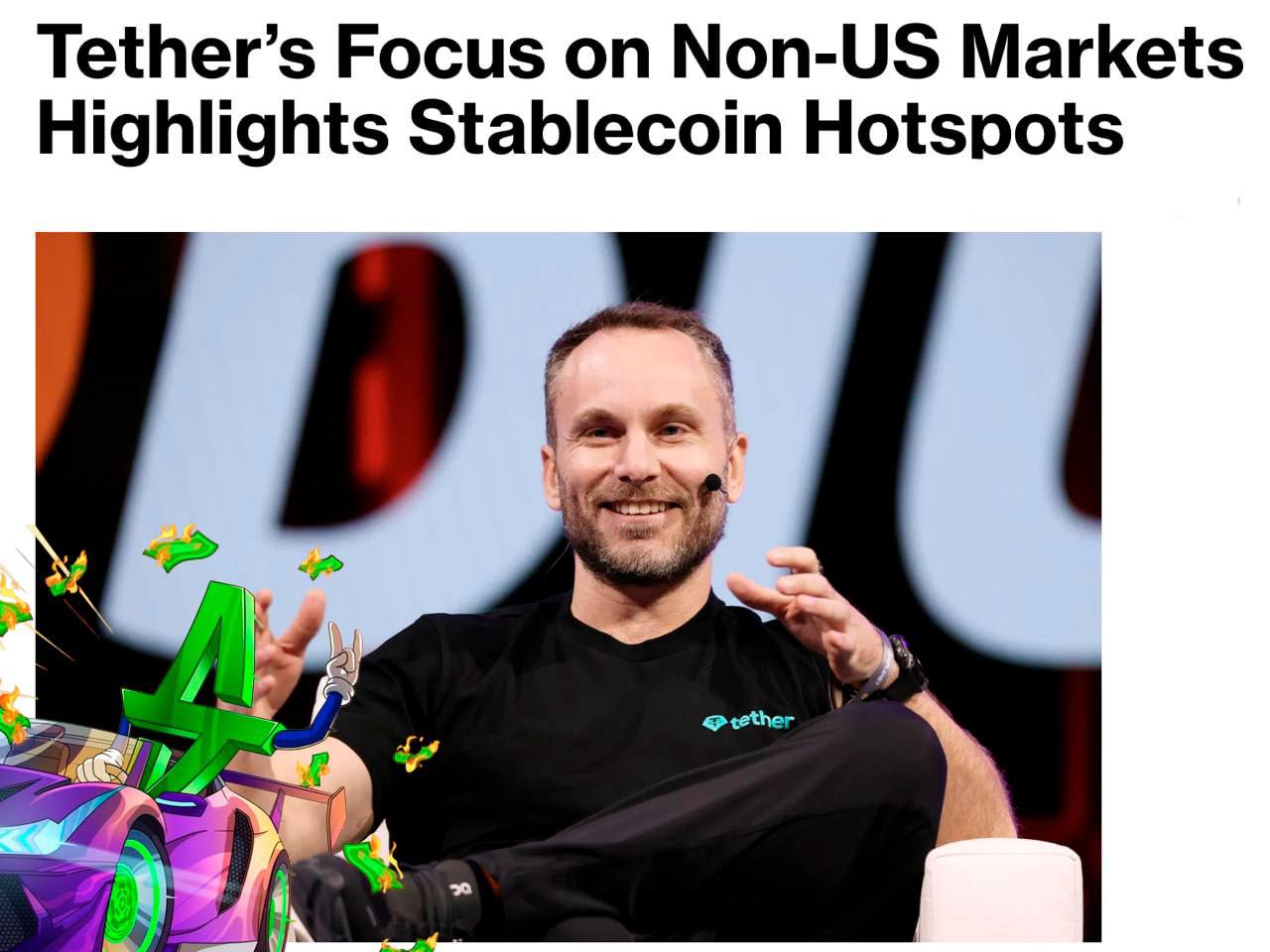 Tether окончательно разворачивается к развивающимся рынкам, снижая интерес к США, несмотря на лояльную криптоповестку администрации Трампа и разговоры о запуске нового стейблкоина в стране.  По словам CEO, основной фокус компании — за пределами Штатов, где спрос на USDT остаётся стабильно высоким.    Доминирование USDT наблюдается почти везде, за исключением Индии, Аргентины и Мексики.   Самый активный маршрут — переводы между Сингапуром и Китаем.   На США приходится лишь 18,7% всех потоков, в то время как Сингапур, Гонконг и Япония обеспечивают 36,3%.    Несмотря на то, что Tether не работает напрямую с американцами, токен всё ещё доступен на биржах в США. Ранее компания активно расширялась в Латинской Америке   PRIVATE  Торгуйте с нами:  ByBit: Код в приложении:  25395   BingX: Код в приложении   PQLLZA   FreeTradeBot    Instagram.  Telegram   YouTube  DEFI  ДД