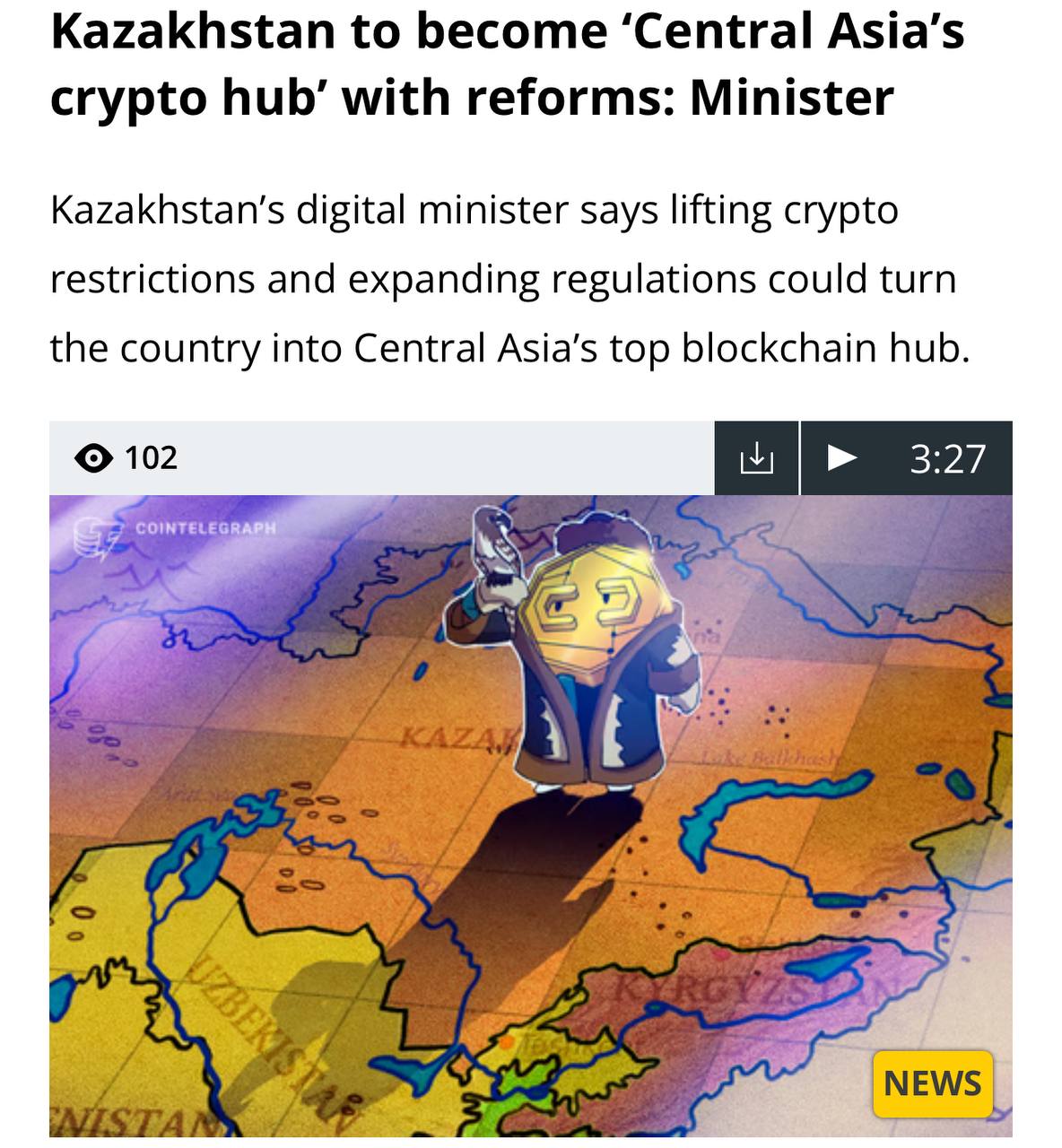 Казахстан на пути к становлению криптохабом Центральной Азии — Каныш Тулеушин Легализация торговли криптовалютами и майнинга может принести в бюджет сотни миллиардов тенге. Каныш Тулеушин занимает должность первого вице-министра цифрового развития, инноваций и аэрокосмической промышленности Казахстана. Оставайтесь в курсе последних новостей вместе с