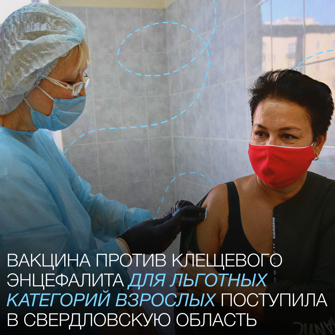 Более 96 тысяч доз вакцины для взрослых против клещевого энцефалита поступило в Свердловскую область Вакцина «Энцевир» закуплена за счет средств регионального бюджета для льготных категорий взрослых жителей. Она будет распределена по медучреждениям области в начале следующей недели. Согласно Региональному календарю прививок, вакцина закупается ежегодно, чтобы свердловчане старше 60 лет, которые ранее не делали прививок, могли бесплатно вакцинироваться против клещевого энцефалита. Ревакцинация, которую необходимо проходить раз в три года, осуществляется за счет личных средств. Прививку можно сделать в любое время года. Но в течение двух недель после вакцинации важно избегать посещения лесов, парков и других мест с растительностью. Это связано с тем, что в этот период формируется иммунитет. Напомним, ранее медучреждения региона получили почти 100 тысяч доз вакцины против клещевого энцефалита для детей. #здоровье_96