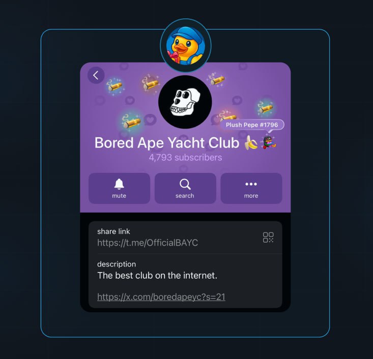 Обезьяны влетают в Telegram Те самые обезьяны, которые навели шума пару лет назад, залетают в Telegram! Капитализация их NFT коллекции составляет — 311,000,000$ что в 1.5 раза больше капитализации всех подарков. На фоне этой новости стикеры с обезьянами начали массово скупать, очень хорошие новости для нас всех — ждем памп подарков
