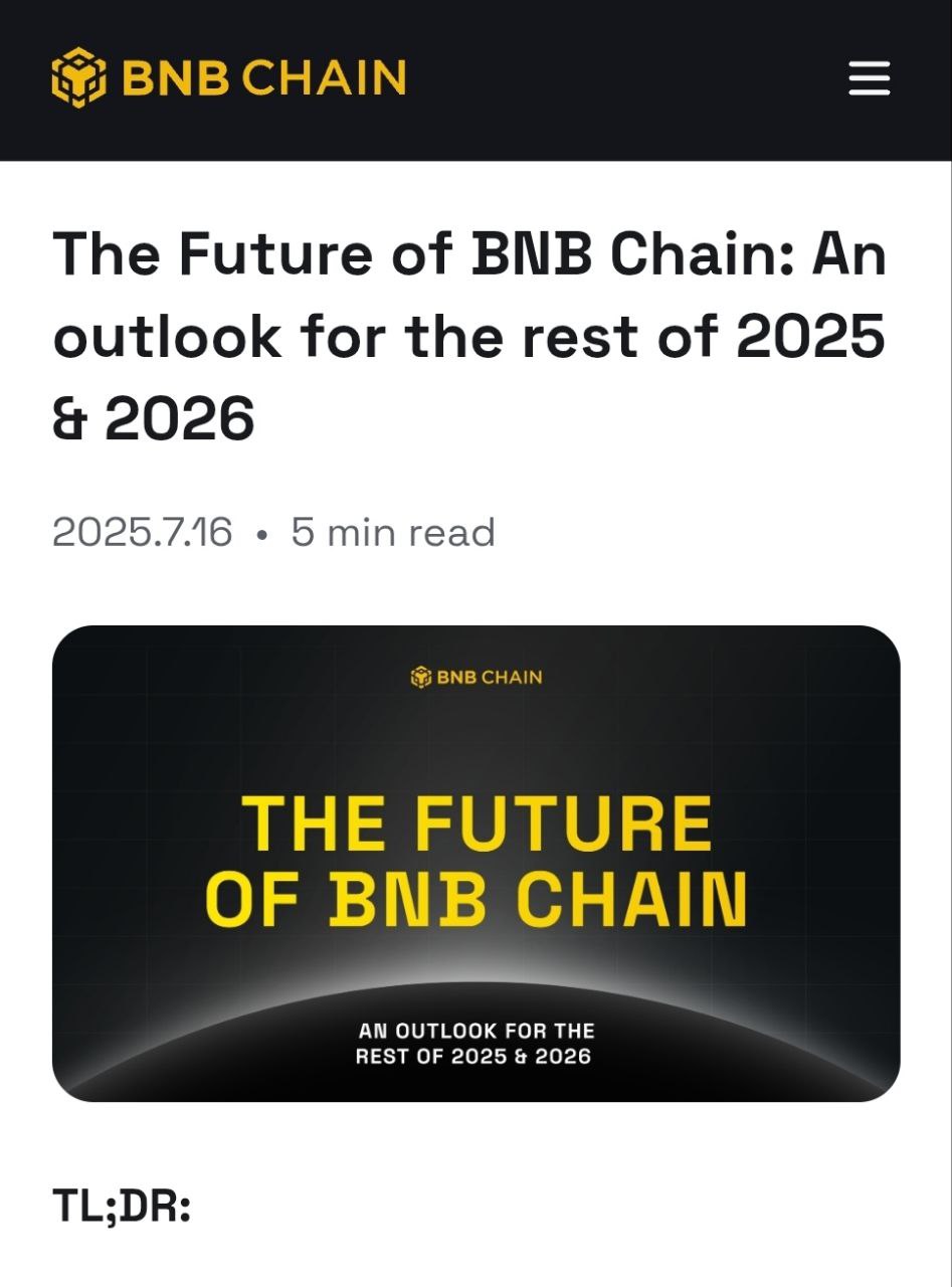 В BNB Chain представили дорожную карту Основные цели, изложенные в дорожной карте: - Создание децентрализованного высокоскоростного блокчейна без ограничений доступа, который будет работать на уровне CEX - Увеличение пропускной способности сети в 10-20 раз - Поддержка до 5000 DEX-свопов в секунду - Подтверждение транзакций за 0,15 секунды - Увеличение скорости до более чем 20 000 транзакций в секунду.