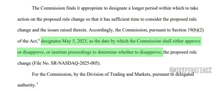 #LTC #ETF Аналитик Bloomberg Джеймс Сейффарт: сегодня SEC может одобрить заявку Canary Capital на LTC-ETF, поскольку она не была отложена. Если у какого-либо актива и есть шанс на раннее одобрение, то это Litecoin, по моему мнению. Но лично я считаю, что задержка более вероятна.