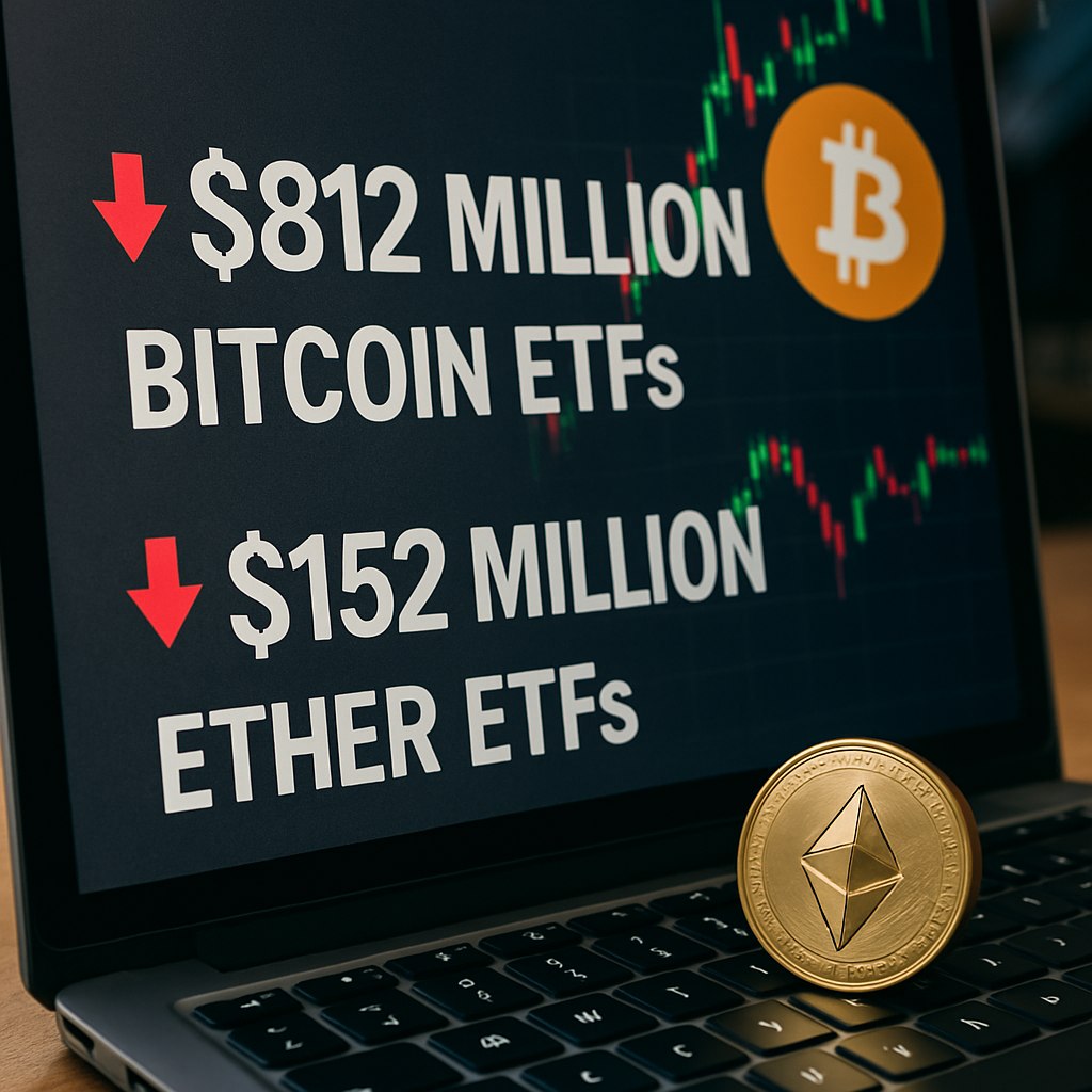 Bitcoin ETFs зафиксировали вторые по величине оттоки, составившие $812 миллионов, что стало результатом действий таких компаний, как Fidelity и ARK. При этом Ether ETFs завершили свою самую продолжительную серию притоков, понеся убытки в размере $152 миллионов. NFT