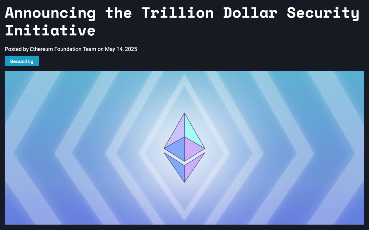 Ethereum Foundation представила Trillion Dollar Security — экосистемную инициативу по повышению безопасности протокола, которая «поможет перевести весь мир на блокчейн». Ее основные принципы: ⏺Миллиарды людей смогут спокойно хранить более $1000 на блокчейне, что в совокупности составляет триллионы долларов США, защищенных Ethereum. ⏺Компании, учреждения и правительства могут спокойно хранить более $1 трлн в рамках одного контракта или приложения. Новости AI YouTube