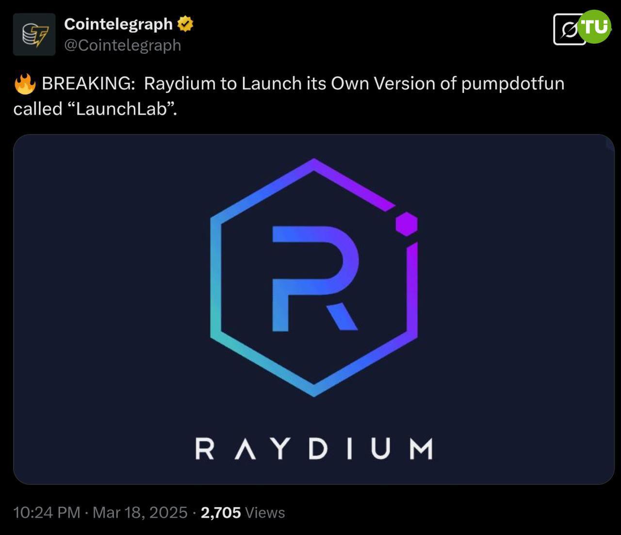 Децентрализованная биржа Raydium запустит платформу для мемкоинов  Платформа на базе Solana будет называться LaunchLab и находится в разработке уже длительное время.