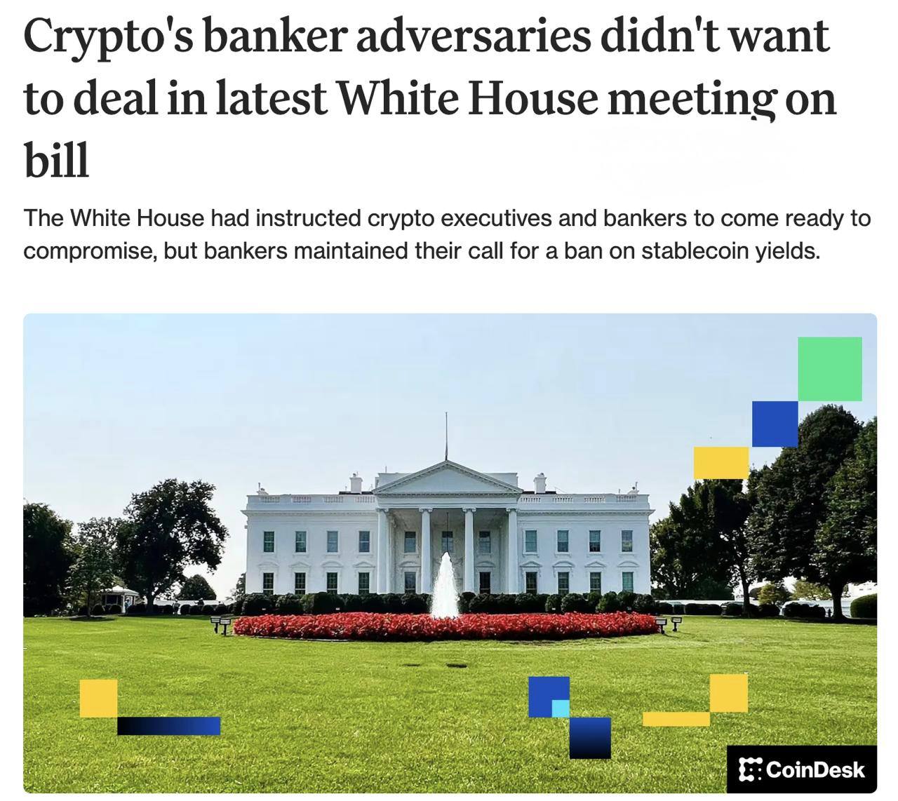 Отказ банков пойти на уступки по доходности стейблкоинов Представители американских банков выступили с жесткой позицией против доходности стейблкоинов на встрече в Белом доме Банки настаивают на следующих условиях Полный запрет выплат держателям стейблкоинов включая проценты и бонусы Введение строгого контроля и механизмов принуждения Финансовая мотивация банков заключается в защите вкладов клиентов и предотвращении оттока денег из традиционных банков что способно негативно сказаться на кредитовании реального сектора экономики investing investing