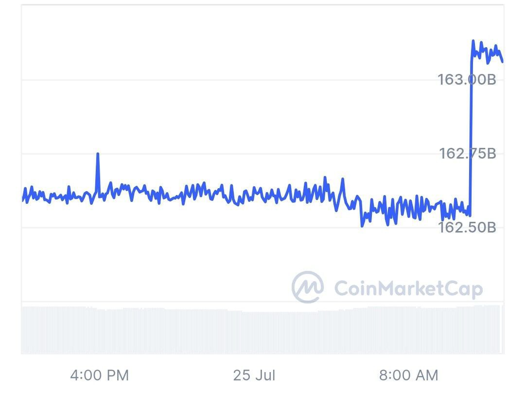 Капитализация стейблкоина USDT превысила $163 млрд