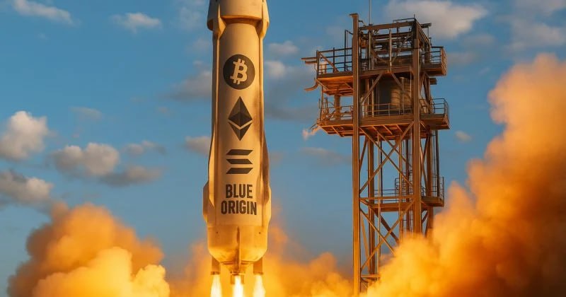 В космос за крипту: Blue Origin откроет продажи билетов за BTC, ETH и другие монеты  Компания Джеффа Безоса Blue Origin начала принимать оплату за полеты на ракете New Shepard в криптовалюте. Теперь билеты можно купить за BTC, ETH, SOL, USDT и USDC.  Платежи проходят через инфраструктуру Shift4 Payments с поддержкой кошельков Coinbase и MetaMask.  Tokensales   News   WaitingRoom
