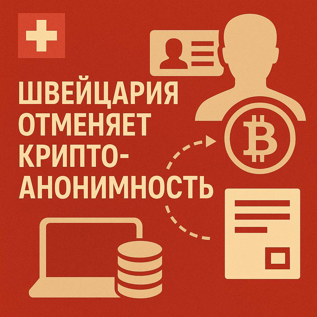 Швейцария больше не крипто-убежище. С 2026 года в стране официально отменяют анонимность в криптовалютах. Банки, биржи и другие провайдеры будут обязаны передавать данные о пользователях: — фамилию, адрес и паспортные данные — список криптокошельков и монет — остатки на счетах С 2027-го эта информация будет автоматически передаваться налоговым органам 74 стран — включая весь ЕС и Британию. США, Китай и Саудовская Аравия пока не в списке. Криптосчета будут контролироваться так же, как банковские. Закон — часть глобальной инициативы CARF от ОЭСР. #новости_крипты #Швейцария