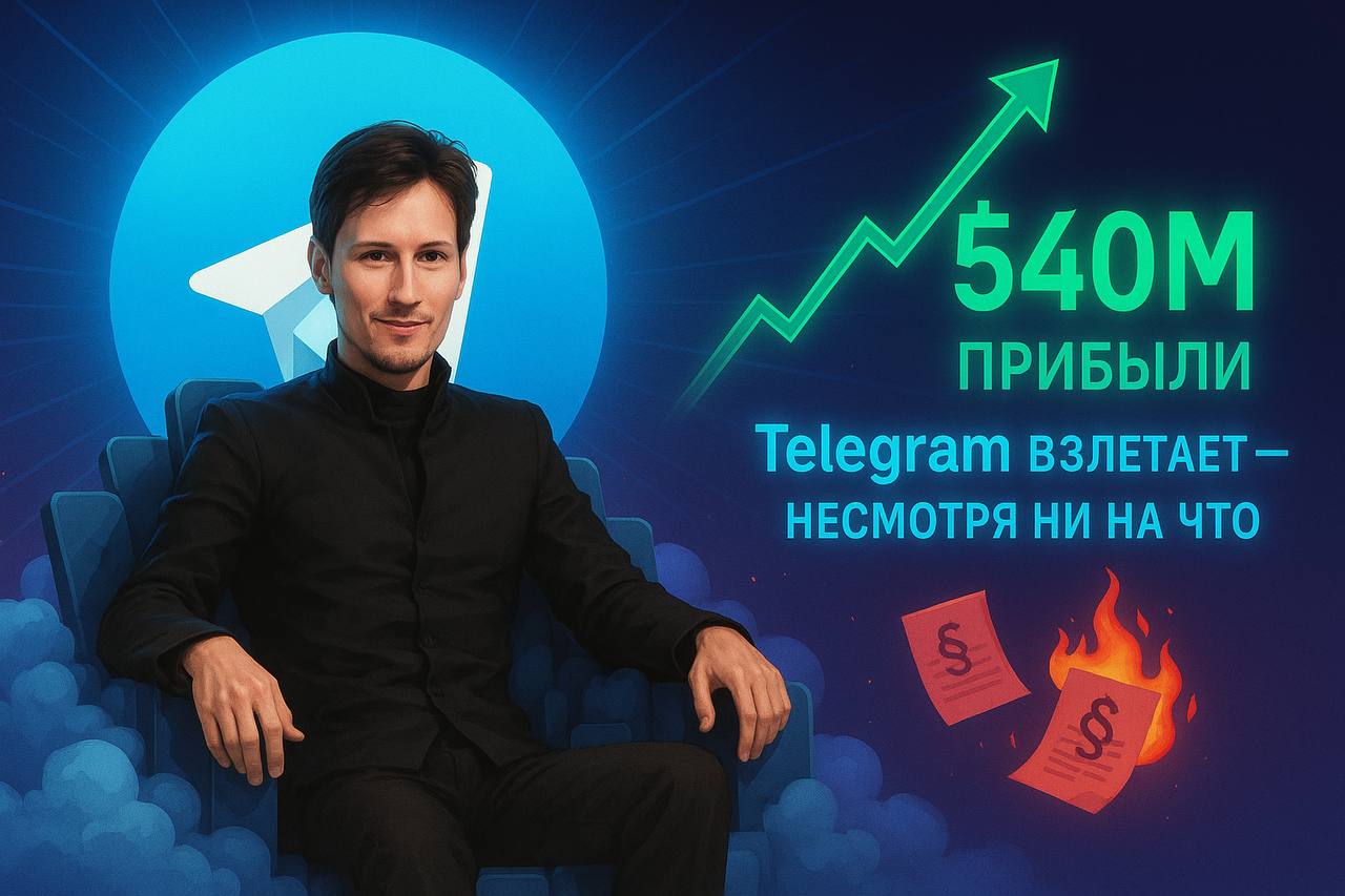 Прибыль Telegram продолжает расти — по данным FT, компания вышла на $540 млн прибыли, несмотря на юридические проблемы у Дурова. Котелок инвестора Youtube Insta Twitter Торгую на Gate.io BYDFi