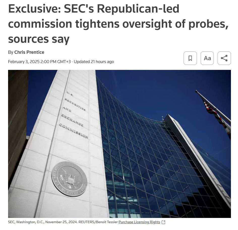 Отныне SEC не смогут начинать расследования без одобрения администрации Трампа – Reuters У криптанов теперь есть крыша в белом доме Забираем буст для новичков до $4000 при старте торговли на бирже ByBit