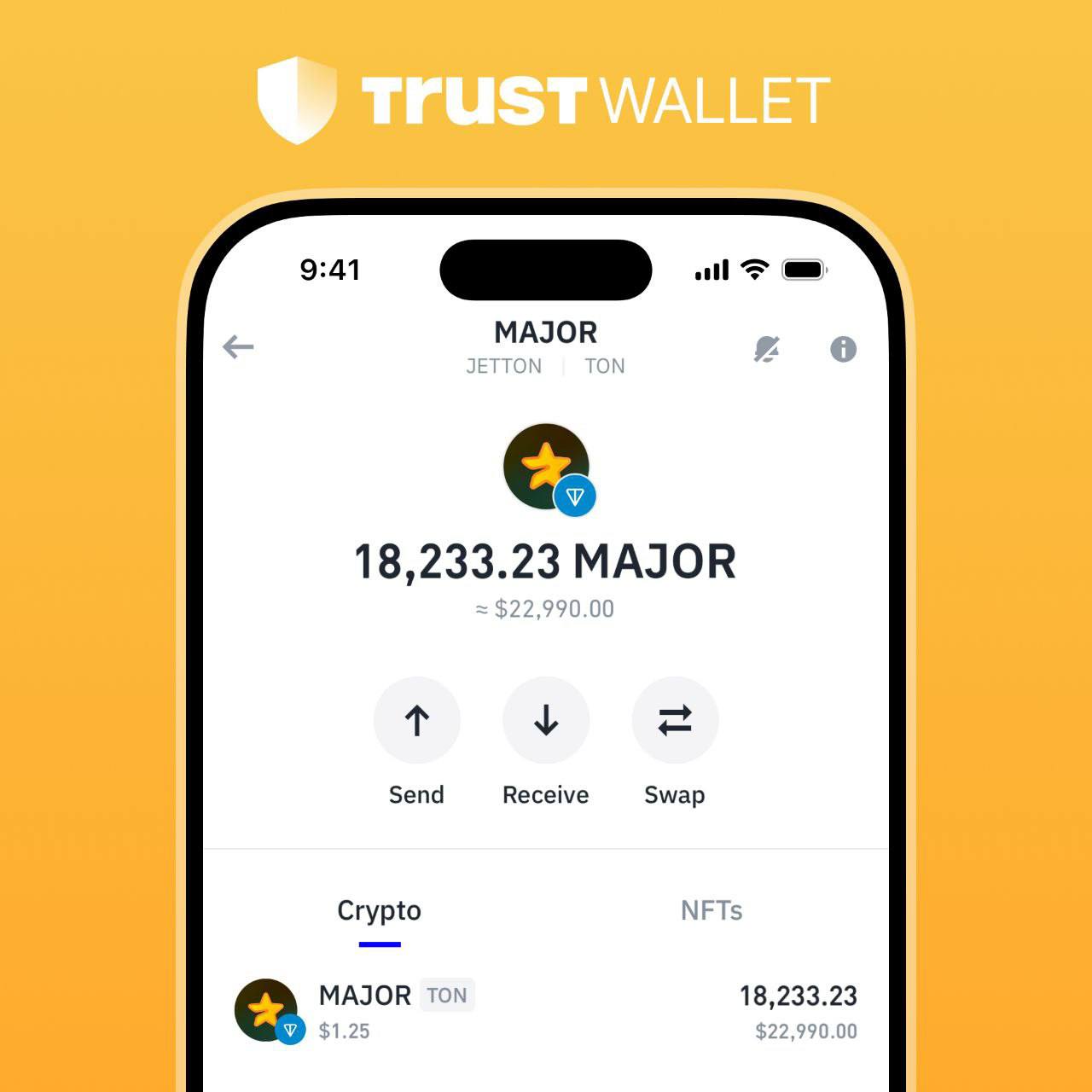 Trust Wallet добавили $MAJOR!  — Однако на эту новость токен пока не отреагировал ростом. Как вы думаете, когда $MAJOR снова преодолеет отметку в $1?     В ближайшее время разработчики Major планируют выпустить обновление приложения, которое добавит новые игры с возможностью заработка $MAJOR. Возможно, это станет триггером для роста токена.     Вы всё ещё держите свои монеты? Делитесь своими мыслями в комментариях!