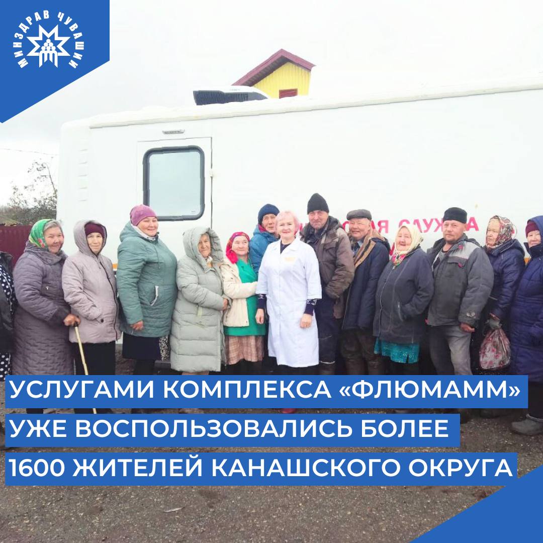 На территории Канашского муниципального округа продолжает свою работу современный мобильный комплекс, который оснащен флюорографом и маммографом. Выездная работа ведется в рамках национального проекта «Здравоохранение». Благодаря медицинскому комплексу на колесах жители сельских территорий имеют возможность получить своевременную диагностику, которая предупредит появление опасных заболеваний, в том числе туберкулеза, злокачественных новообразований. Комплекс приступил к работе 1 ноября. Прием сельских пациентов уже был организован в 20 населенных пунктах округа. Подробнее: #МинздравЧувашии #НацпроектЗдравоохранение