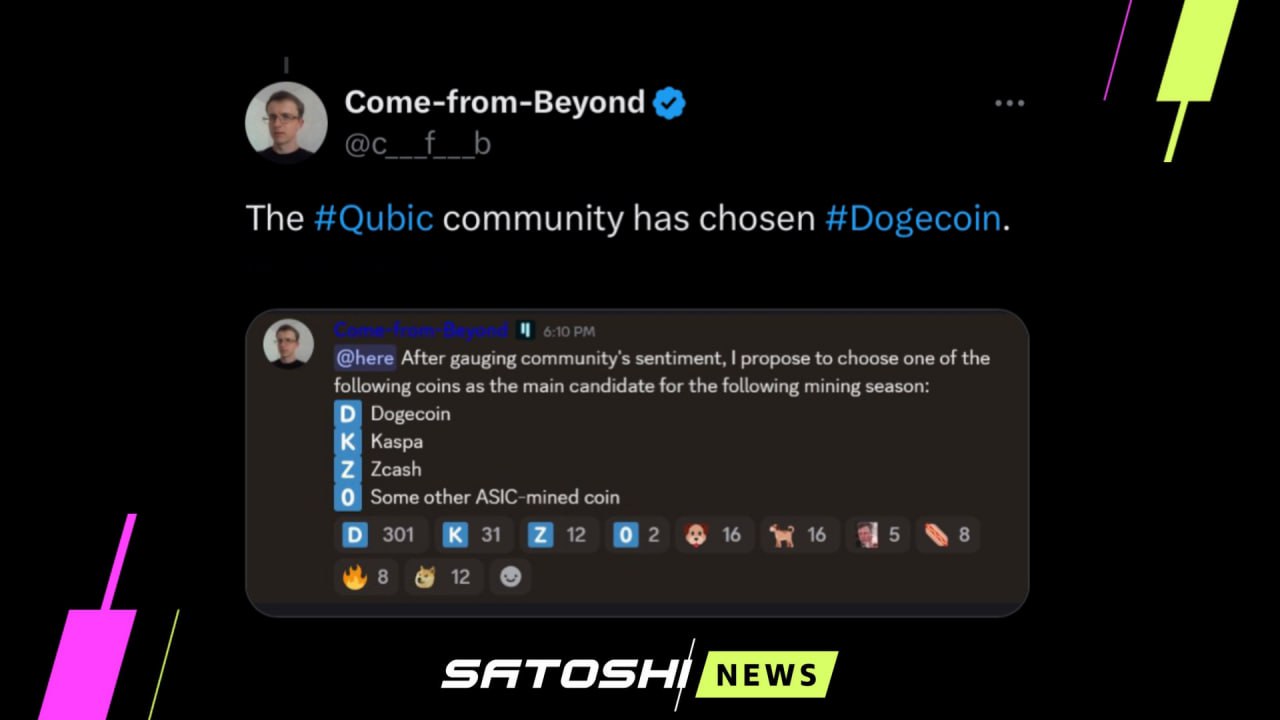 #DOGE #XMR Сообщество Qubic проголосовало за новую цель для атаки – Dogecoin За Dogecoin было отдано более 300 голосов - больше, чем за Kaspa и Zcash вместе взятые. На прошлой неделе майнинговый пул Qubic взял под контроль более 51% хешрейта Monero и реорганизовал 6 блоков. После этого биржа Kraken приостановила депозиты XMR, но затем снова возобновила. Вместе с тем Kraken сообщила, что ввиду неопределенности касаемо безопасности сети Monero биржа может снова приостановить депозиты XMR в любой момент. Источник - главное о крипте канал сайт реклама биржа