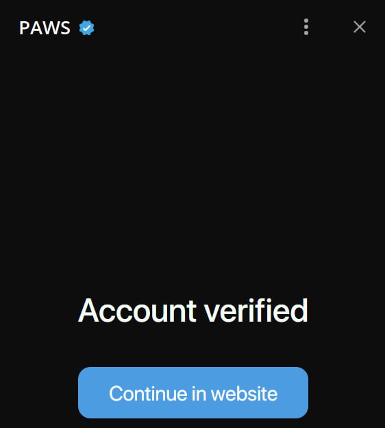 PAWS совершили Тонкзит, как и обещали. Теперь аппка используется только для верификации на сайте. Самое последнее задание действительно оказалось последним. Напоминаю, что кроме миниаппа, для верификации  а точнее, всё-таки авторизации  можно использовать кошелёк Phantom  нужен Solana кошелёк, подключенный в PAWS . Мне кажется, что миниапп всё-равно нарушает правила Телеграм, поэтому подготовьте альтернативные способы входа.    СЕЗОН ФАРМА ЗАВЕРШЁН  ПРИЛОЖЕНИЕ PAWS ДЕАКТИВИРОВАНО     Это действительно были наши последние задания!      PAWS Mini App больше недоступно.   Все PAWS Points и достижения сохранены и теперь доступны в веб-версии. Пришло время двигаться дальше!    Мы благодарны Telegram за предоставленную инфраструктуру, которая позволила нам создать этот проект. Однако теперь мы понимаем, что новые правила делают дальнейшую разработку приложения практически невозможной.    Команда PAWS всегда выступала за свободу крипто — свободу выбирать блокчейн, использовать любой кошелёк, а также развиваться и расти без ограничений!    #PAWSUPFAM    Дисклеймер   Все комбо   Another Brick   ENG Channel Чаты: English   Russian   Persian