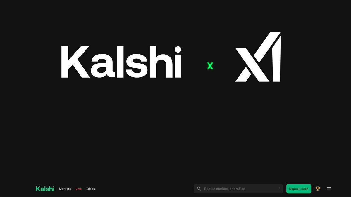 XAI и Kalshi теперь сотрудничают, чтобы представить Grok на рынках прогнозов, с немедленным вступлением в силу.