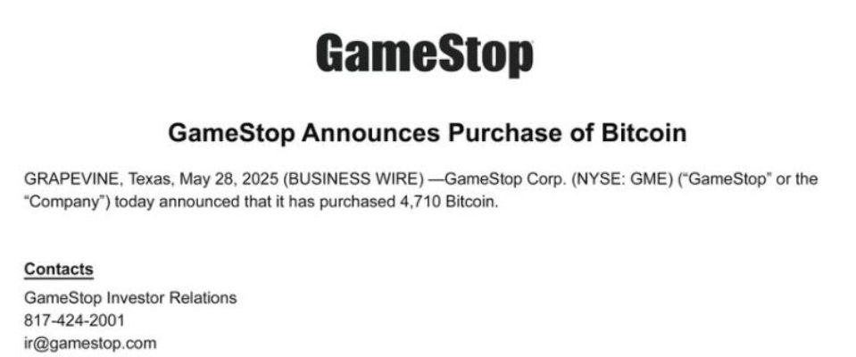 Компания GameStop приобрела 4,710 BTC $512m КриптоТрейдер 888: КАНАЛ ЧАТ MEXC - биржа с самыми низкими комиссиями на торговлю