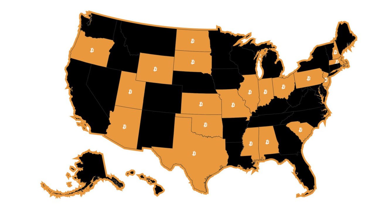 Bitcoin резерв пробивается в массы    Законопроект о создании $BTC резерва представлен уже в 19 штатах  11 в конце января .  #Биткоин #крипторынок #резерв  Satoshkin KYT bot   Бот для P2P   P2P-платформы   Процессинг-офферы   Satoshkin Meetup