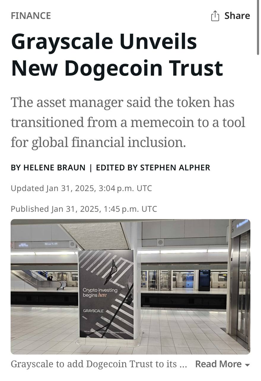 Grayscale запустила фонд для инвестиций в Dogecoin – Grayscale Dogecoin Trust    Gem Hunters l Чат    Bybit  OKX