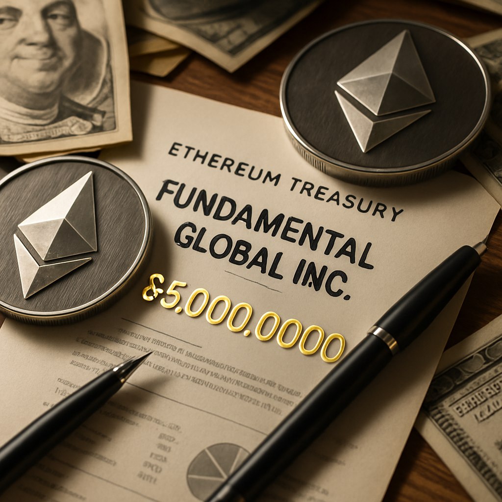 Новая компания Ethereum Treasury, Fundamental Global Inc., подала заявку на сбор \$5 миллиардов с целью покупки Ethereum.   Этот шаг подчеркивает растущий интерес к криптовалюте и может оказать влияние на рынок.    Наши ссылки   Торгуем на Bybit   Pro Energy