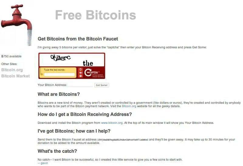 В 2010 году сайт Bitcoin Faucet раздавал по 5 биткоинов за простую капчу. Всего за время работы пользователи получили 19,700 BTC, что сегодня составляет около 1,97 миллиарда долларов. Кажется, это была самая прибыльная капча в истории! CRYPTO GUYS