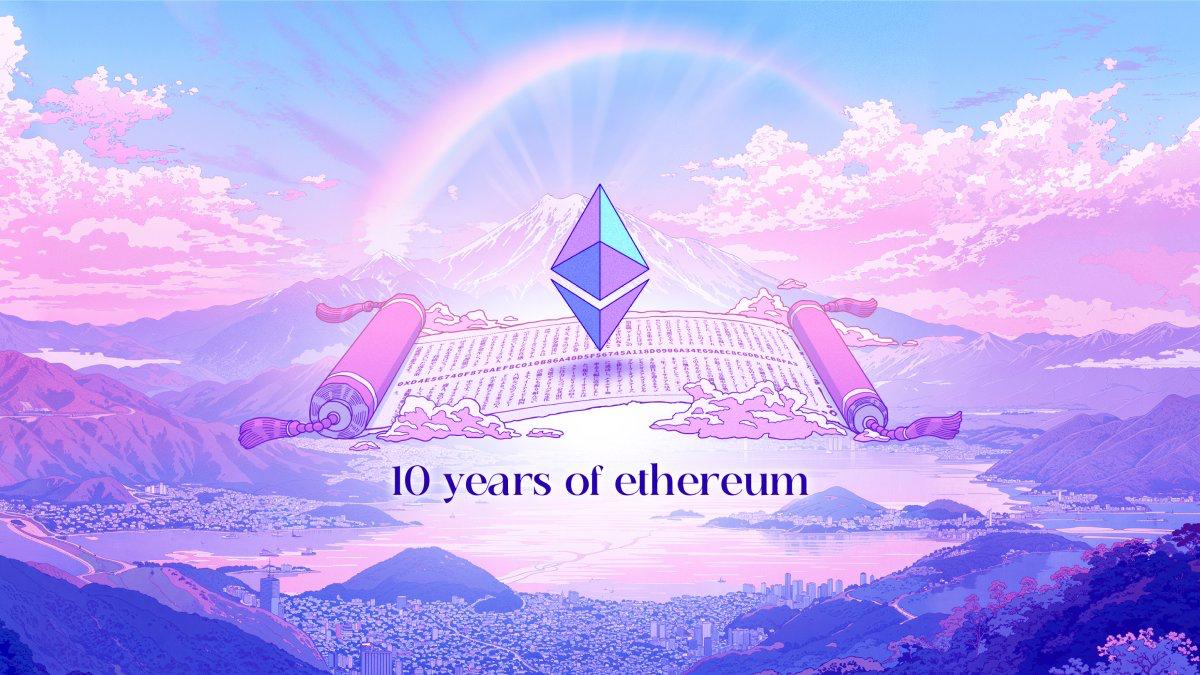 Ethereum исполнилось 10 лет — первый блок в основной сети сгенерировали 30 июля 2015 года.  В честь юбилея пройдет более 100 мероприятий. Команда проекта призвала пользователей найти событие в своем городе, чтобы «помочь Ethereum войти в новое десятилетие». Также команда Ethereum Foundation выпустит памятные NFT — получить их можно будет 31 июля.  Сегодня состоится прямая трансляция, посвященная празднованию. В рамках стрима участники вспомнят историю Ethereum и обсудят следующее десятилетие проекта. Среди спикеров заявлены Виталик Бутерин, Джозеф Любин, Тим Бейко и другие разработчики со всего мира.  Новости   AI   YouTube