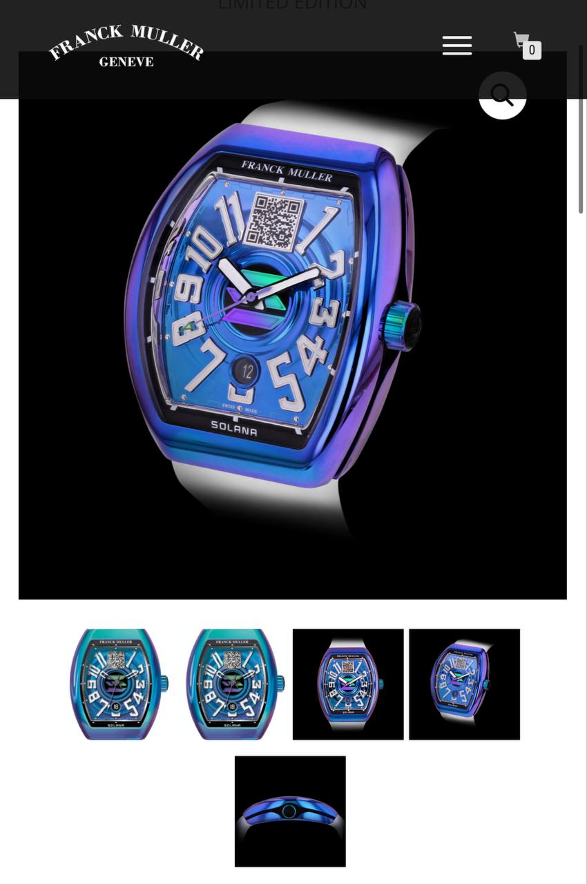 Швейцарский производитель часов Franck Muller презентовал FRANCK MULLER 41MM SOLANA LIMITED EDITION. “Часы Franck Muller x Solana, выпущенные ограниченной серией, идеально сочетают в себе швейцарскую роскошь и инновации Web3”. Количество - 1111 экземпляров. Bitpapa / #solana