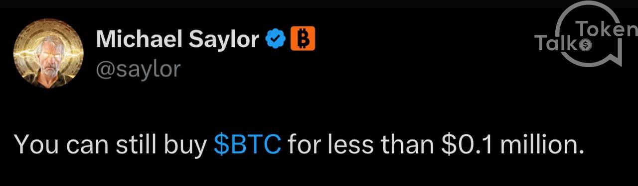 Майкл Сейлор: скоро BTC станет недоступным для большинства CEO MicroStrategy уверен, что признание биткоина банковским сектором и экспертами спровоцирует массовый спрос “Когда банки начнут говорить, что биткоин — это хорошая идея, все ринутся его покупать. Но никто уже не захочет продавать, и тогда ты просто не сможешь его себе позволить,” — заявил Сейлор.
