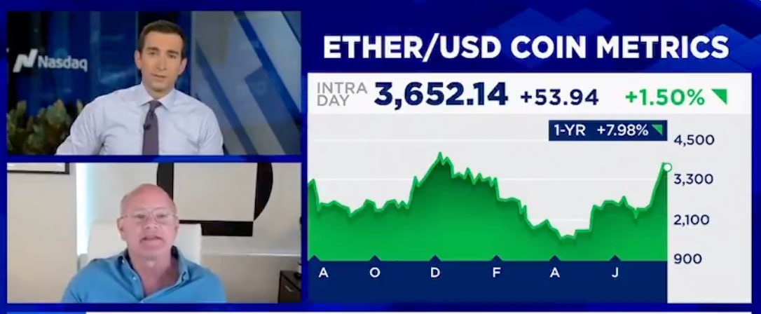 Майк Новограц: Ethereum может превзойти биткоин в ближайшие 3–6 месяцев Майк — бывший топ-менеджер Goldman Sachs и основатель Galaxy Digital — одного из крупнейших криптохолдингов, работающего в трейдинге, управлении активами и венчурных инвестициях. Crypto Chat Exchange ADS