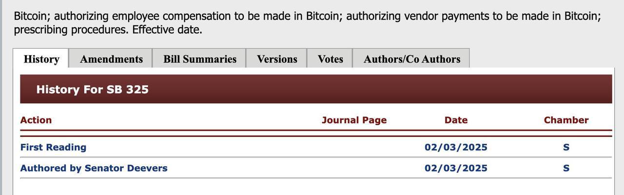 Сенатор Оклахомы Дасти Диверс подает «Закон о свободе BTC», чтобы разрешить работникам получать зарплату в Bitcoin.