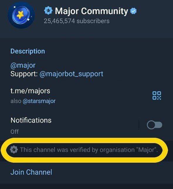 Major официально интегрирован в Telegram     Приложение будет выдавать бизнес-карточку. И пользователи с этой картой получат официальную верификацию от Major     Покупать верификацию можно будет за  Stars и все собранные звезды пойдут на откуп токена MAJOR      Если это будет месячная подписка, то мы в перспективе получаем огромные суммы на откуп и плавный рост токена MAJOR     Токен уже отреагировал ростом.      Наш канал "ГНОМЫ ЗА ЗОЛОТОМ" получит эту галочку на безвозмездной основе.