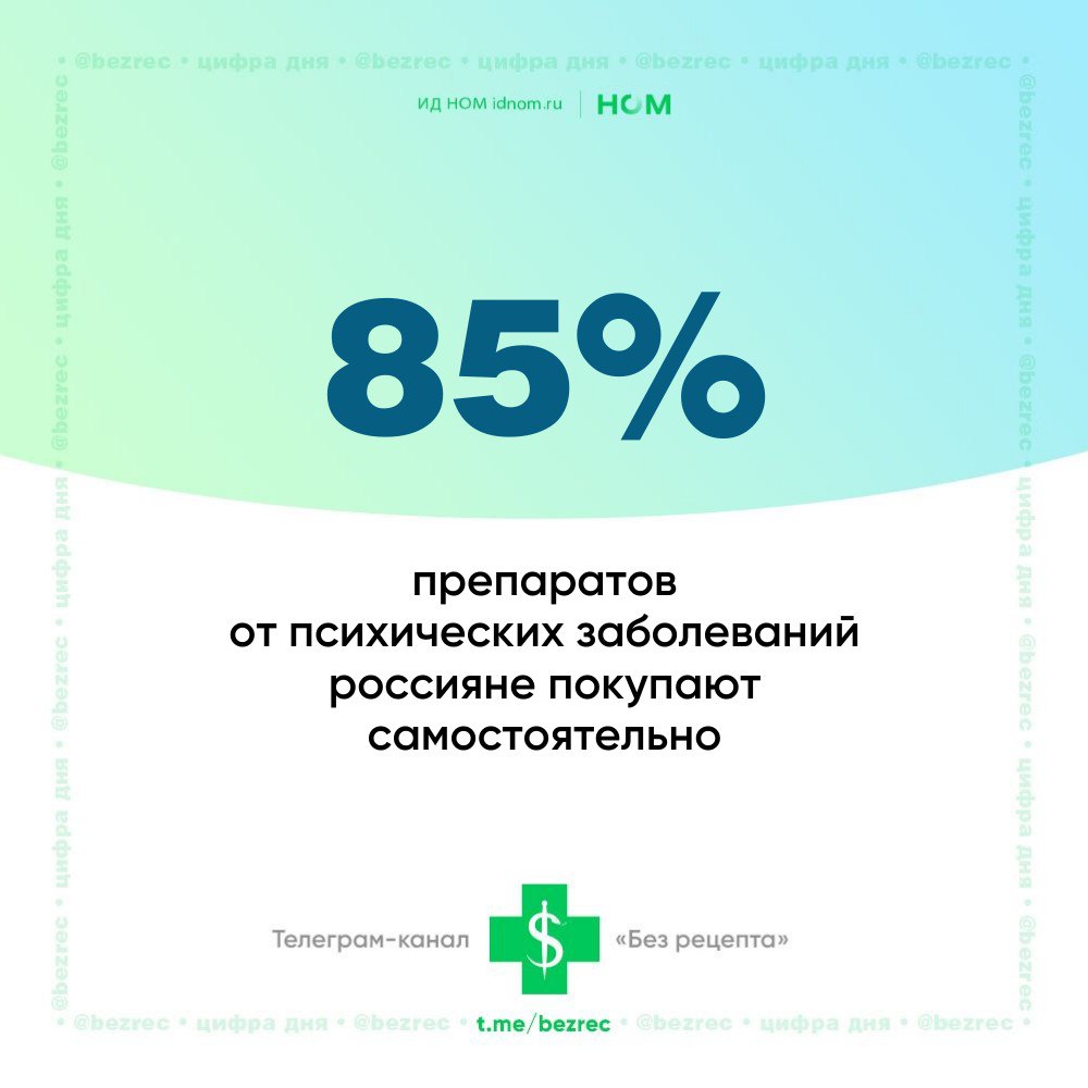В 2024 году в России было продано 175,9 млн упаковок препаратов для лечения психических расстройств на 57 млрд рублей. Из бюджета на эту категорию лекарств ушло только 8,46 млрд рублей. Остальные 48,5 млрд рублей потратили пациенты, что на 26% больше год к году.   Спрос на такие препараты понятен — по данным Агентства социальных инициатив на 2023 год, каждый десятый россиянин пребывает в состоянии глубокой депрессии. По информации Института психологии РАН всё ещё печальнее: там признаки депрессии в 2025 году усмотрели у 27% россиян.  Государство тратит в основном на препараты от шизофрении и эпилепсии. Директор по развитию RNC Pharma Николай Беспалов объясняет это желанием госзаказчиков сохранить трудоспособность пациентов: и эпилепсия, и шизофрения, в отличие от расстройств настроения, в большей степени «выключают» их из экономики.  У клиентов аптек свои фавориты — в абсолютных лидерах продаж безрецептурный Афобазол  40% в деньгах и 32% в упаковках  и гомеопатический Тенотен  15% и 14% . На третьем месте в денежном выражении — Грандаксин  тофизопам , в натуральном выражении —  Атаракс  гидроксизин . Оба продаются по рецепту, но не подлежат строгому учету.  Экспертов такая тяга к самолечению беспокоит, поскольку так есть риск «не поймать» заболевание на ранней стадии, что значительно затрудняет дальнейшую терапию. Попытки лечить психические заболевания с психологом, а не с врачом — туда же. Но идти в психоневрологические диспансеры россияне опасаются из-за возможной постановки на учет.  ™ Без рецепта