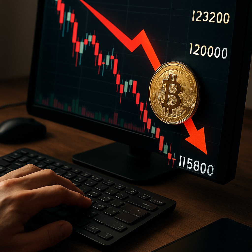 Цена биткоина начала коррекцию после достижения нового исторического максимума в $123,200. BTC опустился ниже уровней поддержки в $122,000 и $120,000, что привело к краткосрочной медвежьей тенденции. Однако падение оказалось ограниченным, и цена нашла поддержку в районе $115,800.   #btc #bitcoin #crypto       Наши ссылки   Торгуем на Bybit   Pro Energy