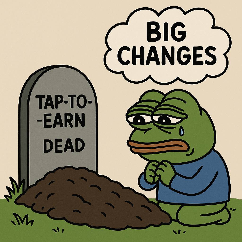 ‼ Notcoin заявили, что формат «tap-to-earn» скорее всего мёртв и нас ждут перемены — Игроки больше не заинтересованы просто в «фарминге» токенов. — Telegram-гейминг продолжает развиваться: первая волна игр была сосредоточена на заработке, сейчас тренд смещается в сторону удовольствия. — Telegram как игровая платформа сравним с WeChat и Facebook — он обладает огромным потенциалом для роста в сфере WEB3-гейминга. — Цель Notcoin и Not Games заключается в создании игр, в которые хочется играть не ради прибыли, а ради удовольствия. Ну сами его и убили Зато шоу дронов какое было 