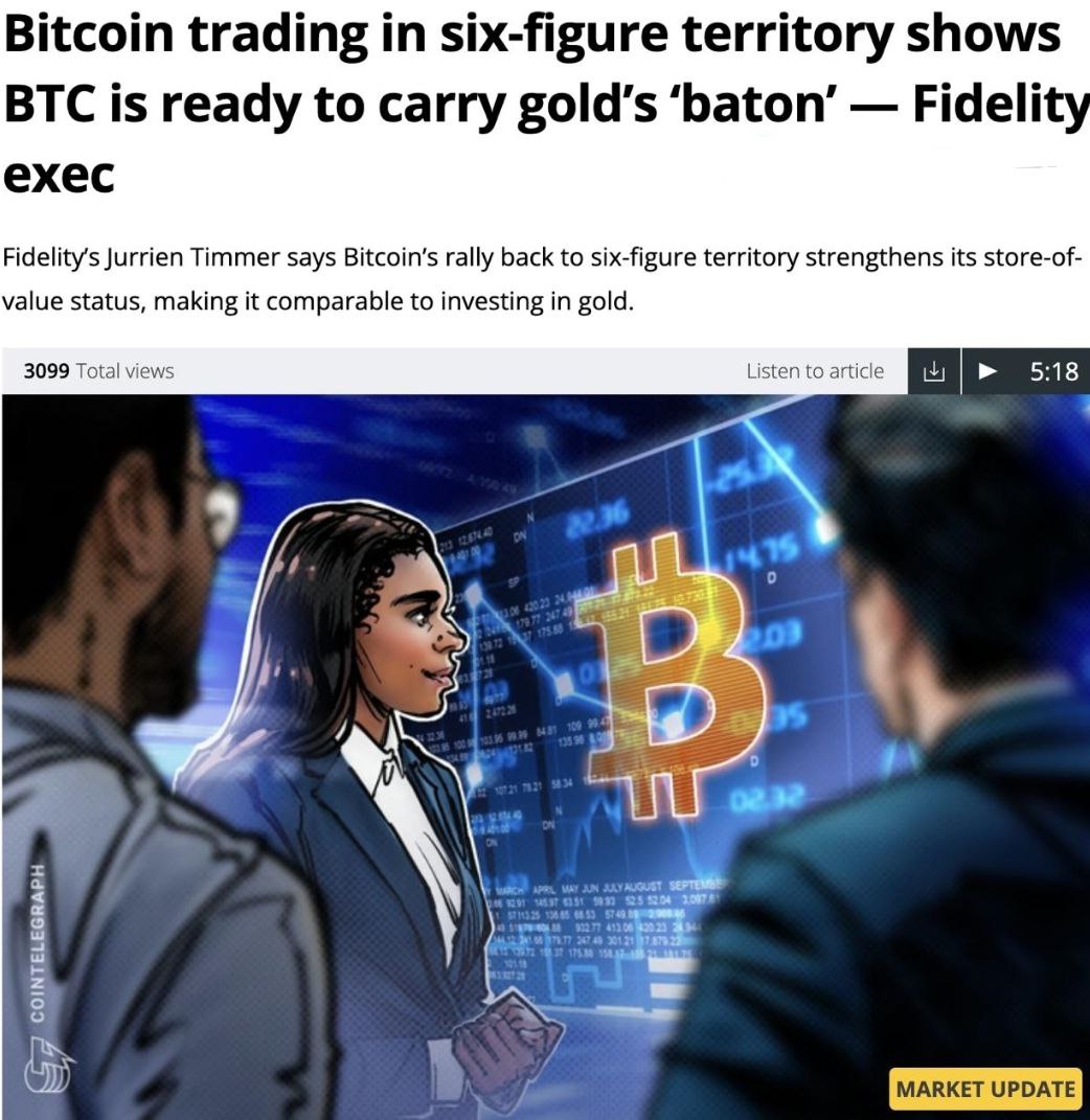 Fidelity считает, что биткоин готов заменить золото как средство сбережения. BTC торгуется выше 100,000$ и может взять на себя роль «цифрового Золота». Sharpe-коэффициент BTC приблизился к Золоту — это значит, что с поправкой на риск доходность у них почти равная. В 2025 году Золото показало +30,3% роста, а Биткоин — лишь +3,8%. Инвесторы выбирали стабильность на фоне неопределенности. Но ситуация меняется — ФРС смягчает политику, рынок оживает, а притоки в Bitcoin ETF восстанавливаются. Прогнозы: - Консервативная цель на 2025: 220,000$ - Оптимистичный сценарий: до 444,000$ КриптоТрейдер 888: КАНАЛ ЧАТ MEXC - биржа с самыми низкими комиссиями на торговлю.