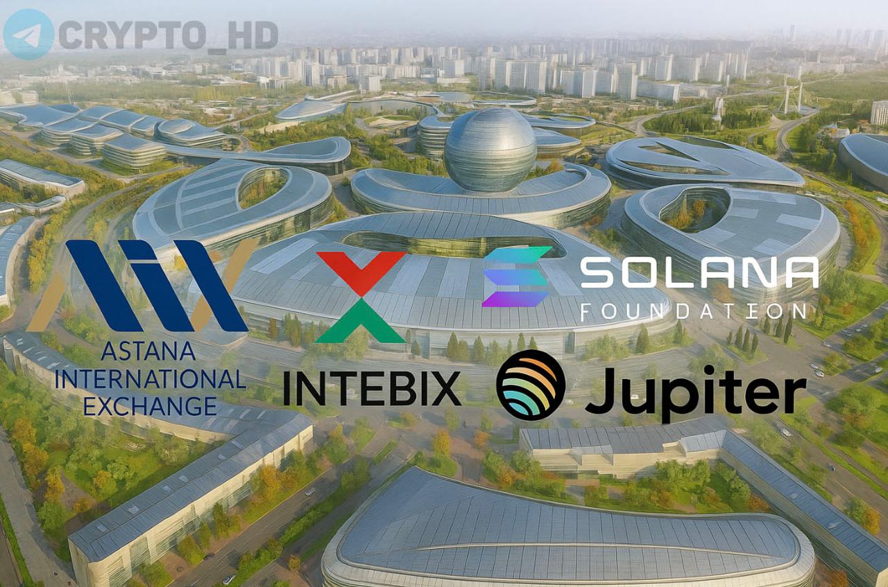 Казахстанская фондовая биржа AIX , Intebix, Solana Foundation #SOL и Jupiter #JUP подписали партнерское соглашение – релиз Меморандум о взаимопонимании MoU предполагает сотрудничество и исследование возможность создания механизма двойного листинга для IPO – выпуск токенизированные акций на блокчейне Solana. Ранее: - криптовалютная песочница - использование майнеров - криптохаб Центральной Азии - легализация криптообменников - собственный стейблкоин - расширение криптоинфраструктуры Crypto Headlines