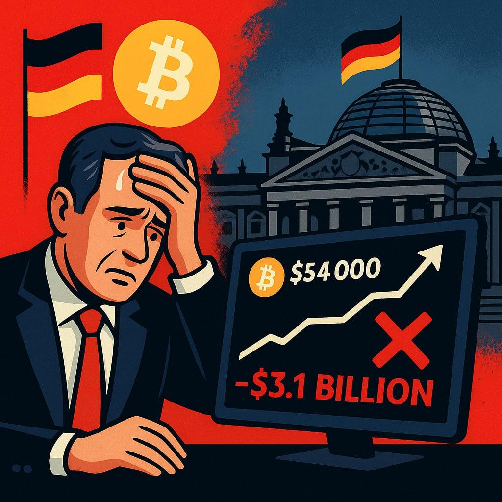 ⏺ Продали по $54k — теперь кусают локти Германия избавилась от 50 000 биткоинов в прошлом году, не дождавшись роста. По нынешнему курсу казна могла бы получить дополнительно $3,1 млрд. На политиков снова обрушилась волна упрёков за недальновидность. Начни торговать криптовалютой на Bybit Крипто Вестник Подписаться